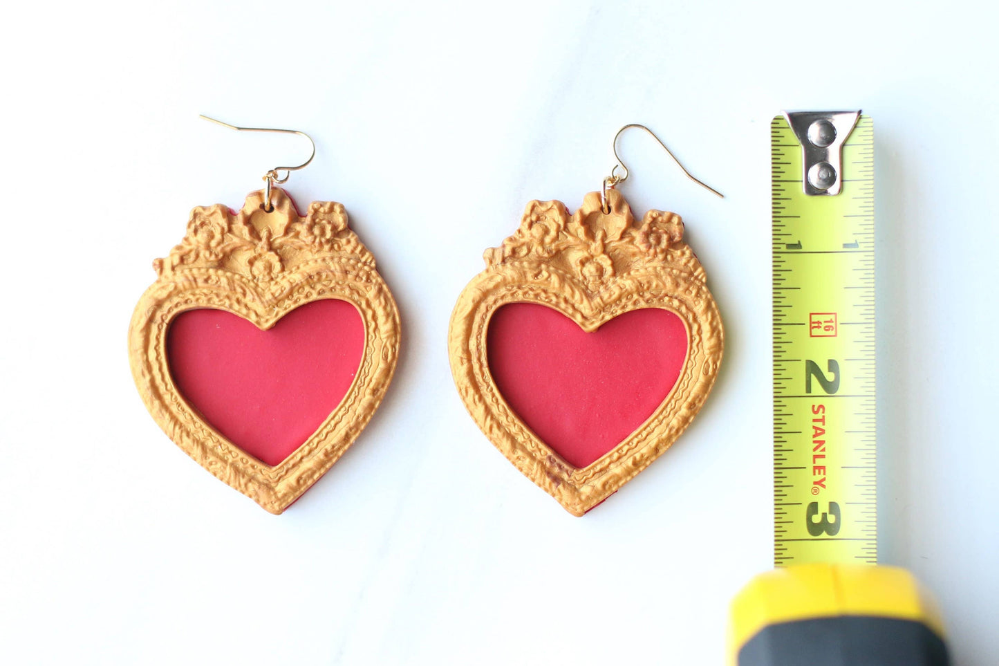 Mexican Earrings for Women, Sacred Heart Earrings