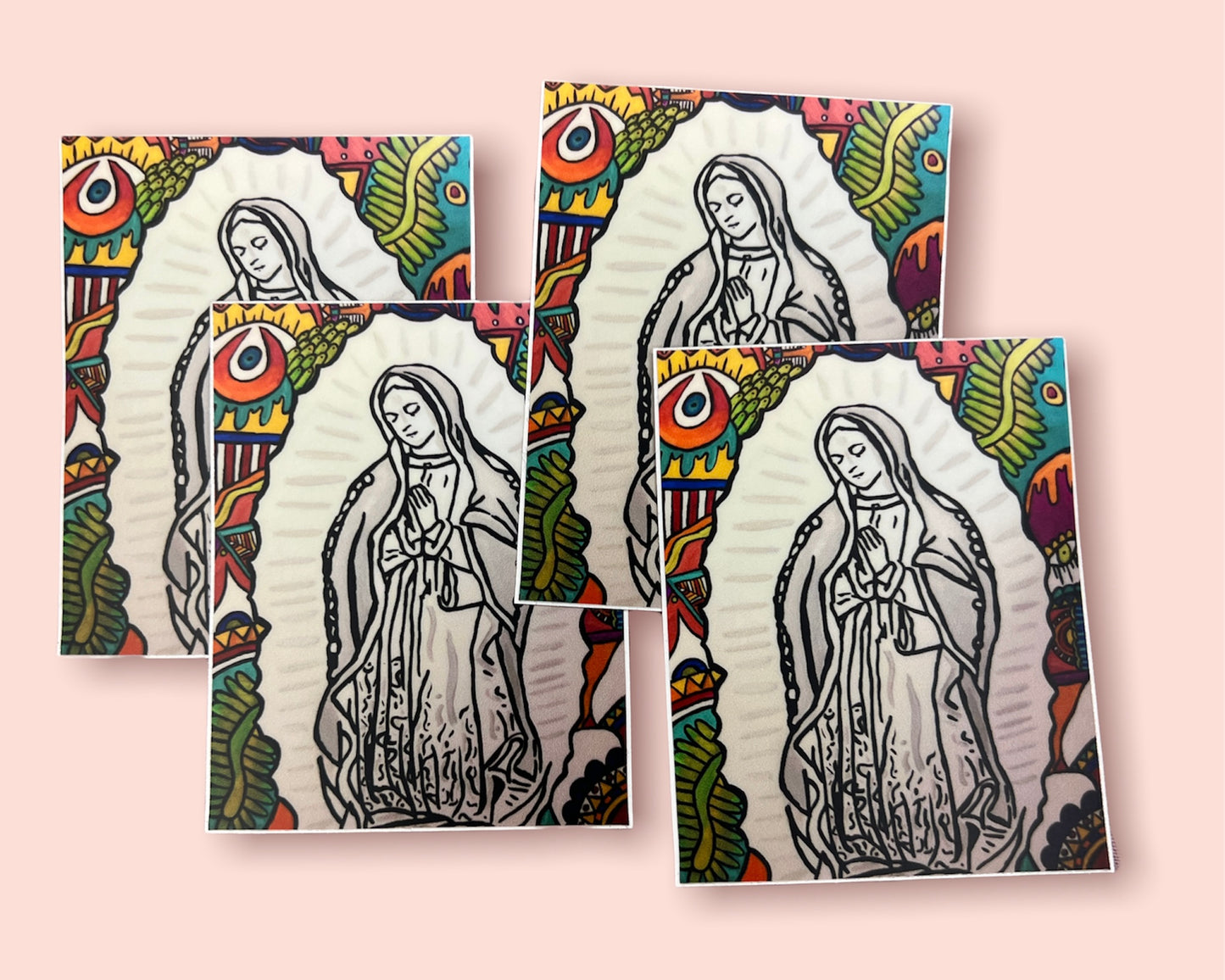 Virgencita Colores Sticker